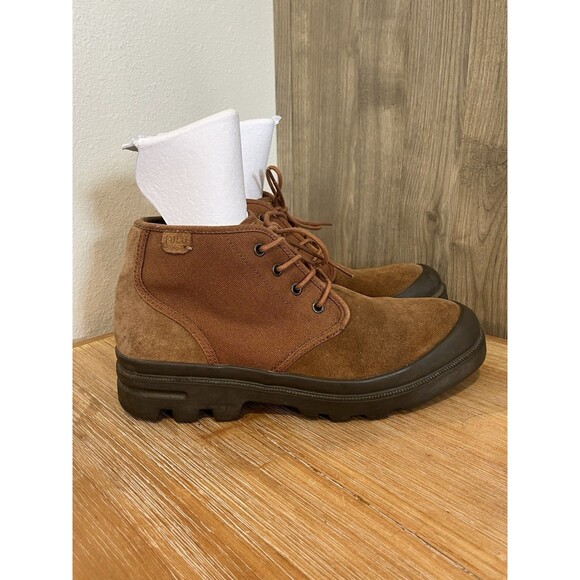 POLO RALPH LAUREN UMAR ANKLE BOOT CANVAS BROWN MEN\'S SIZE 9 main image 7